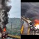 Incendio en la Vía al Llano tras Choque de Camión Cisterna: Seis Personas Heridas